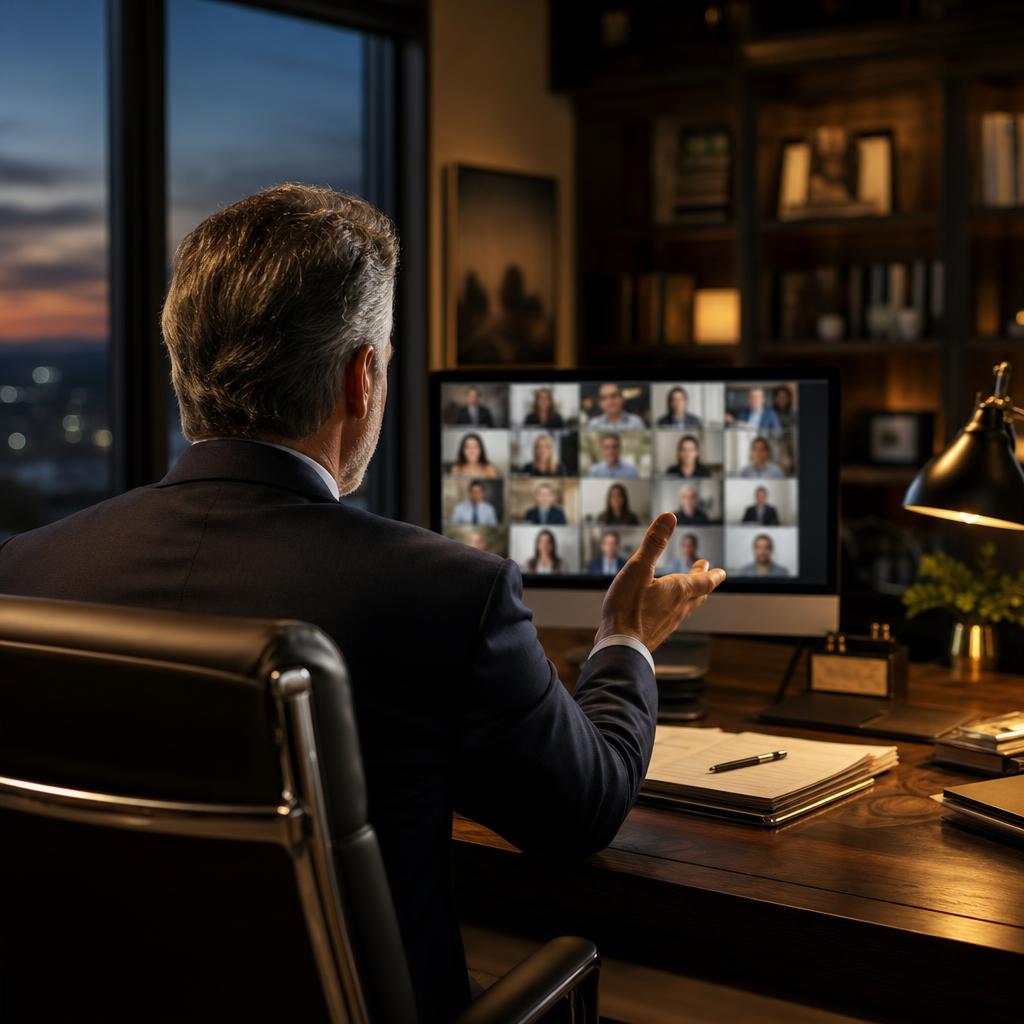 Advisor presenting a webinar